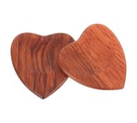 Ciieeo Púas de Guitarra de Madera Natural Forma de Corazón 2 Unidades Compactas para Practicar y Tocar Guitarra Eléctrica Superficie Suave y Ligera para Uso Cómodo