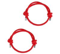 Ciieeo Pulsera Trenzada de Cuerda Roja 2 Piezas Cordón Ajustable y Nudo Protector, Adecuado para Parejas y Uso Diario como Amuleto de Suerte