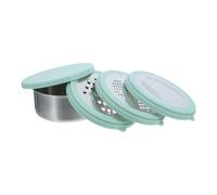 Ciieeo Rallador de Queso Multifuncional con Base Antideslizante, Diseño Redondo y Cuchillas Intercambiables de Acero Inoxidable para Cocina Compacta