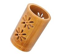 Ciieeo Recipiente Porta De Ahuecado, Organizador De Compacto 9x16 Cm, Madera Natural Resistente, Para Cocina y Hogar, Bote De Cubiertos Multifuncional