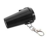 Ciieeo Recolector de Cenizas metálico con Tapa y Llavero, diseño Moderno Negro para Actividades al Aire Libre y Uso en Oficina