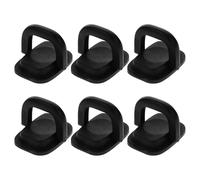 Ciieeo Reemplazo de mango de fácil agarre, perilla para tapa de sartén, 6PCS, PP, negra, protección antiescaldado, plegable, para cocina doméstica