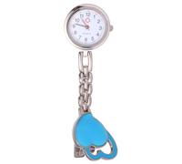 Ciieeo Reloj Colgante de Bolsillo Diseño Creativo y Moderno en Forma de Corazón Azul Resistente al Agua, Hecho de Aleación de Zinc para Mujer para Uso Decorativo y Diario