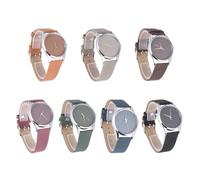 Ciieeo Reloj de Pulsera de Cuarzo Correa Fina de Cuero Negro Diseño Minimalista para Mujer Reloj de Pulsera Preciso y Elegante para Uso Diario y Ocasiones Casuales