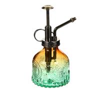 Ciieeo Rociador de Agua para Flores de Vidrio Diseño Vintage, Pulverizador Manual Pequeño de 300 Ml, Botella de Spray para Jardín y Plantas de Interior en Color Marrón y Verde