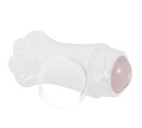 Ciieeo Rodillo de Masaje Facial en Forma de Pata de Gato Piedras de Cuarzo Rosa white, Herramienta Portátil para Cuidado Piel, Rodillo para Hinchazón y Masaje Ocular, Adecuado