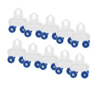 Ciieeo Rodillos De Riel De Cortina De Plástico Mini Doble Curva, Ruedas Silenciosas Azules, 20 Piezas, Accesorios para Ventanas y Puertas Corredizas, Uso Doméstico y Oficina