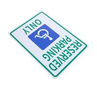 Ciieeo Señal de Estacionamiento para Discapacitados de Aluminio 25x35 Cm Reflectante Símbolo Silla de Ruedas Placa para Plazas de Aparcamiento Acceso para Furgonetas Uso Vial