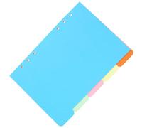 Ciieeo Separadores de Papel A7 Perforados para Carpetas de 6 Anillas, 5 Hojas de Recambio Coloridas, Divisores Organizadores para Oficina y Material Escolar, Fichas de Archivo Prácticas