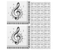 Ciieeo Servilletas de Papel Desechables Cuadradas Notas Musicales para Fiestas 40 Unidades Diseño Decorativo para Cenas y Postres Ideales para Cumpleaños y Eventos Temáticos Musicales