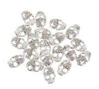 Ciieeo Set de 20 Piezas de Adornos para Uñas Calaveras de Aleación Plateada y Pedrería, Adecuado para Decoración de Halloween y Diseño de Uñas