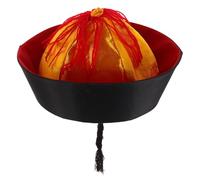 Ciieeo Sombrero Hanfu Oriental Tradicional Negro con Trenza de Caballo, Sombrero de Disfraz Histórico para Fiesta y Actuación, Accesorio para Presentaciones de Danza y Teatro