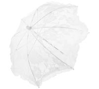 Ciieeo Sombrilla de Encaje para Bodas y Fotografía Paraguas Decorativo Vintage de 42X50 CM Ligera de 110 G Accesorio Elegante para Fiestas y Sesiones Fotográficas