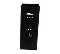 Ciieeo Soporte de Paraguas Cuadrado de Metal Negro para Entrada Organizador de Paraguas Moderno con Diseño de para Oficinas y Almacenamiento y Drenaje