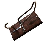 Ciieeo Soporte de Pared para Casco de Moto de Madera y Metal Gancho Multifuncional Resistente para Colgar Cascos Chaquetas Llaves y Accesorios Motoristas Hogar o Garaje Color Aleatorio