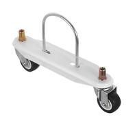 Ciieeo Soporte de Polea Móvil para Radiador Eléctrico 4 Ruedas Giratorias de Plástico Negro, 2 Soportes Blancos y 2 Ganchos en U, Repuesto para Base de Calentador de Aceite, Accesorios