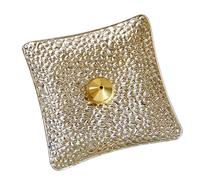 Ciieeo Soporte Insertable para Varillas de Incienso de Metal Cuadrado, Base de Incienso Plateada para Escritorio, Bandeja Quemador para Sahumerio, Accesorio Compacto para Decoración