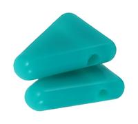 Ciieeo Soporte para Horquilla de Meditación de Silicona Verde, Bloque Estabilizador Triangular para Diapasones, Adecuado para Yoga, Viajes y Actividades al Aire Libre, Pack de 2 Piezas