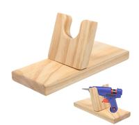 Ciieeo Soporte para pegamento caliente, soporte de madera para rociador de pegamento caliente, soporte de pegamento caliente, soporte de madera con base de pegamento termofusible