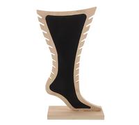 Ciieeo Soporte para tobilleras de madera con forma de pie para exhibir pulseras, color negro. Organizador de caballete para guardar tobilleras, ideal para exhibiciones comerciales.