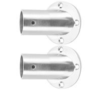 Ciieeo Soportes de Varilla Biselados de Acero Inoxidable para Barra de Armario, 2 Unidades, Diseño en Ángulo de 90° para Montaje en Esquina, Ideales para Uso en Armarios y Baños