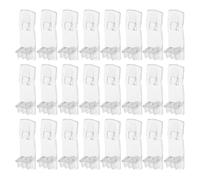 Ciieeo Soportes Transparentes para Estantes de Armario 60 Unidades Clips de Plástico Autoblocantes Curvos 51X175X22 MM para Muebles de Cocina y Librerías Soporte Seguro y Optimización