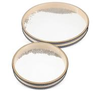 Ciieeo Tambores Oceánicos Transparentes 2 Piezas 20 CM 30 CM con Bolas de Acero Instrumentos de Percusión para Meditación y Sanación Sonora Tambores de Olas Adultos Ideales para