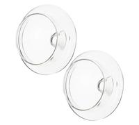 Ciieeo Tapa de Vidrio Transparente para Tetera 7,5 Cm, Accesorio de Repuesto para Teteras de 600 Ml, Adecuado para Té de Hojas Sueltas y Hierbas, Pack de 2 Piezas