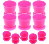 Ciieeo Tazas de Pigmento para 300 Unidades con Base Plana, Vasos Pequeños Desechables de Tatuar, Suministros Profesionales para Salones y Uso en Casa