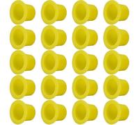 Ciieeo Tazas para Pigmento de Tatuaje Amarillas Grandes 100 Unidades, Recipientes Plásticos para Pequeños Titulares de Tinta, Contenedores para Suministros de Tatuadores Profesionales