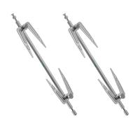 Ciieeo Tenedores Giratorios de Acero Inoxidable para Asar Alimentos, Accesorios para Freidoras de Aire y Hornos, 25 Cm, Juego de 2 Piezas para Parrilla Casera y Pollo Asado