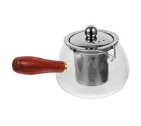 Ciieeo Tetera Infusor De Inoxidable Resistente Al Calor Capacidad Pequeña Para Infusiones Hogar y Oficina Con Diseño Clásico y Asa De Madera