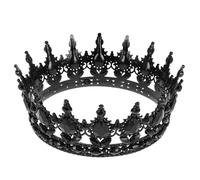 Ciieeo Tiara Elegante de Novia Negra Aleación Barroca de Cristales Ligera Diseño Vintage, Accesorio Versátil y Clásico para Bodas Cumpleaños para Mujeres