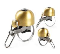 Ciieeo Timbre Retro para Bicicleta de Carretera en Acero Inoxidable Dorado Sonido Potente y Diseño Ligero para Manillar Seguro y Elegante
