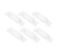 Ciieeo Tiradores Autoadhesivos para Armarios 6 Piezas Manijas de Puerta sin Taladro en Plástico Resistente Color Blanco Marfil Pequeño para Puertas Corredizas y Gabinetes de Cocina y