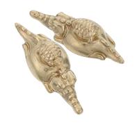 Ciieeo Tiradores de Latón Forma de Animal para Cajones, 2 Piezas, Perillas Náuticas de Tortuga y Cocodrilo, Diseño Original en Color Latón, para Muebles y Armarios Costeros