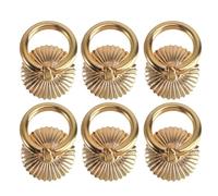 Ciieeo Tiradores para Cajones y Armarios 6 Piezas Manijas Doradas Aro Redondo 29 MM Diámetro Tacto Suave para Muebles de Dormitorio y Oficina