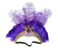 Ciieeo Tocado de Plumas para Carnaval Mujer, Diadema Ligera y Cómoda para Fiesta y Disfraces, Accesorio Adecuado para Tocados de Pelo y Eventos Obsequios