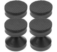 Ciieeo Topes Ajustables para Cabecero de Cama, 4 Piezas Negras Pequeñas (4,2-4,7 Cm), Soporte Antivibración Almohadilla Eva, Espaciadores de Pared para Estabilizar Cabeceros y Reducir
