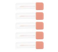 Ciieeo Tubos de Brillo Labial Vacíos 6 Ml, 5 Piezas, Mini Botellas Recargables de Plástico Abs, Color Naranja Claro Mate, para DIY Brillo de Labios y Bálsamo Labial Portátil