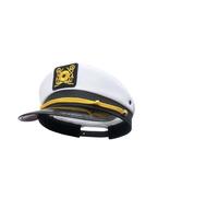 Ciieeo White Sailor Caps Yacht Navy Sailor sombreros náuticos sombreros accesorios de crucero para cruceros para fiesta de vestir (ajustable)