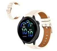 CiimWaa 20mm Correas de Reloj de Cuero para Garmin Forerunner 570 42mm/Vivoactive 6/5/Approach S50/S44/Forerunner 165/165 Music, Vintage Correa de Repuesto para Garmin Venu Sq [20mm Blanco]