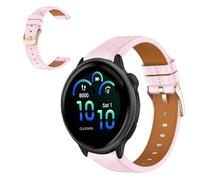 CiimWaa 20mm Correas de Reloj de Cuero para Garmin Forerunner 570 42mm/Vivoactive 6/5/Approach S50/S44/Forerunner 165/165 Music, Vintage Correa de Repuesto para Garmin Venu Sq [20mm Rosa]