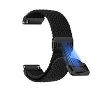 CiimWaa 20mm Correas Elástica Nylon Correa, 20mm/22mm Trenzada Magnética Reloj de Repuesto para Mujer Hombre, Correas Deportivas de Nailon Suave Transpirable [20 mm Negro]