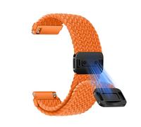 CiimWaa 20mm Correas Elástica Nylon Correa, 20mm/22mm Trenzada Magnética Reloj de Repuesto para Mujer Hombre, Correas Deportivas de Nailon Suave Transpirable [20 mm Orange]