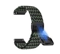 CiimWaa 20mm Correas Elástica Nylon Correa, 20mm/22mm Trenzada Magnética Reloj de Repuesto para Mujer Hombre, Correas Deportivas de Nailon Suave Transpirable [20 mm Negro/Verde]