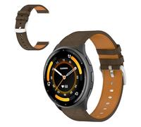 CiimWaa 22mm Correas de Reloj de Cuero para Garmin Venu 3 45mm/vivoactive 4/Venu 2/Active, Vintage Correa de Repuesto para Garmin Forerunner 265/Forerunner 255/255 Music [22mm Café]