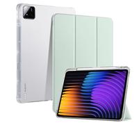 CiimWaa Funda para Xiaomi Pad 7/Xiaomi 7 Pro/Mi Poco Pad X1 11,2 pulgadas, funda ultrafina de piel sintética de poliuretano y silicona, funda trasera con función atril y soporte para bolígrafo
