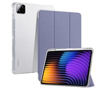 CiimWaa Funda para Xiaomi Pad 7/Xiaomi 7 Pro/Mi Poco Pad X1 11,2 pulgadas, funda ultrafina de piel sintética de poliuretano y silicona, funda trasera con función atril y soporte para bolígrafo