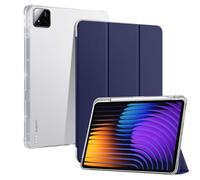 CiimWaa Funda para Xiaomi Pad 7/Xiaomi 7 Pro/Mi Poco Pad X1 11,2 pulgadas, funda ultrafina de piel sintética de poliuretano y silicona, funda trasera con función atril y soporte para bolígrafo
